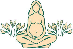 illustration d'une femme en position de yoga